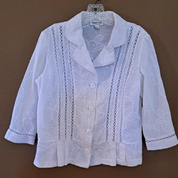 Coldwater Creek eyelet light jacket - Picture 1 of 1